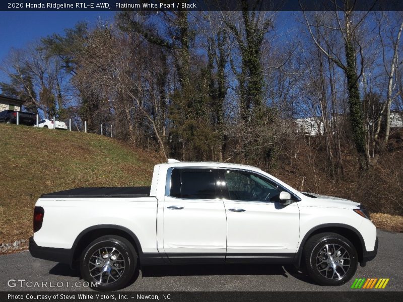 Platinum White Pearl / Black 2020 Honda Ridgeline RTL-E AWD