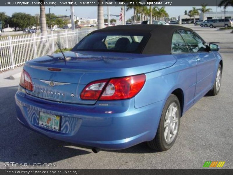 Marathon Blue Pearl / Dark Slate Gray/Light Slate Gray 2008 Chrysler Sebring Touring Convertible