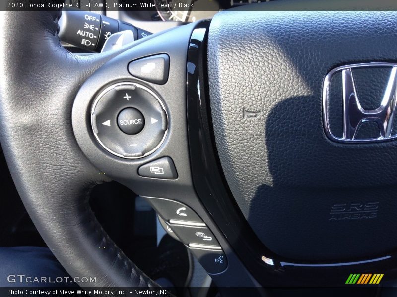 Platinum White Pearl / Black 2020 Honda Ridgeline RTL-E AWD