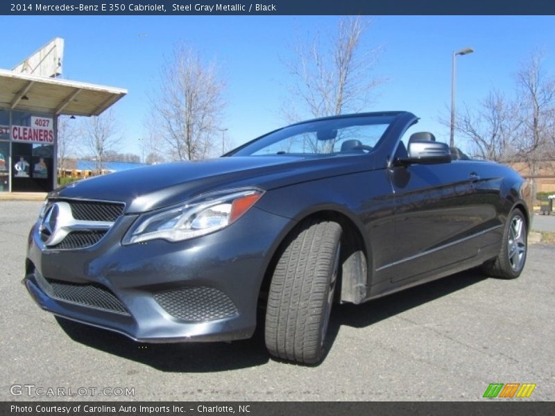 Steel Gray Metallic / Black 2014 Mercedes-Benz E 350 Cabriolet