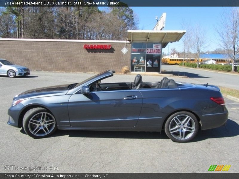 Steel Gray Metallic / Black 2014 Mercedes-Benz E 350 Cabriolet