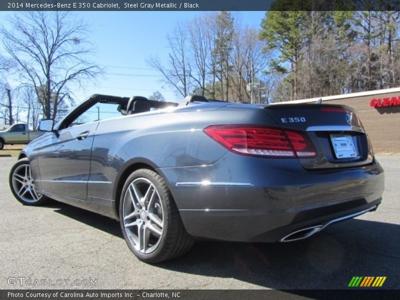 Steel Gray Metallic / Black 2014 Mercedes-Benz E 350 Cabriolet