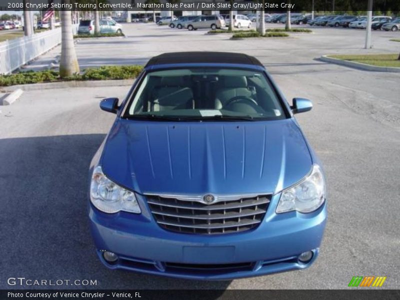 Marathon Blue Pearl / Dark Slate Gray/Light Slate Gray 2008 Chrysler Sebring Touring Convertible