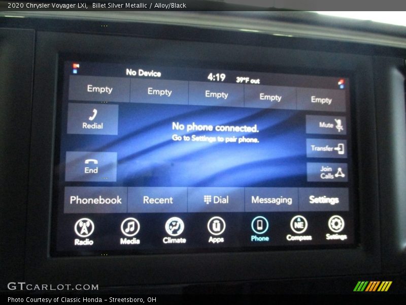 Billet Silver Metallic / Alloy/Black 2020 Chrysler Voyager LXi