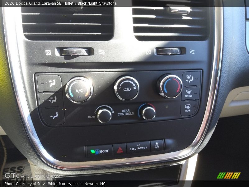 Billet / Black/Light Graystone 2020 Dodge Grand Caravan SE