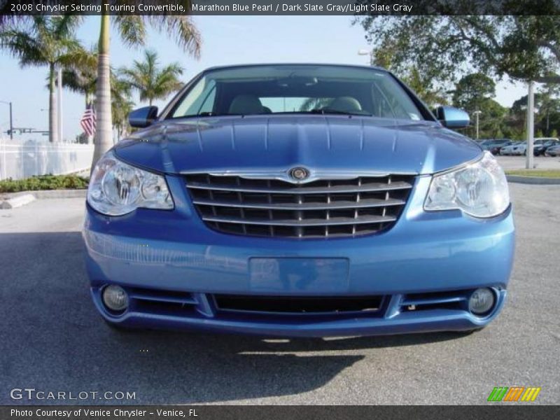 Marathon Blue Pearl / Dark Slate Gray/Light Slate Gray 2008 Chrysler Sebring Touring Convertible