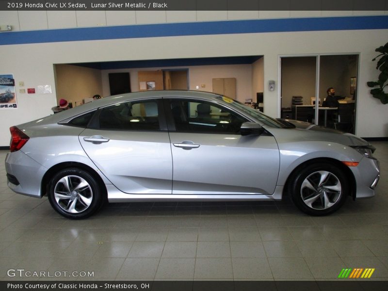 Lunar Silver Metallic / Black 2019 Honda Civic LX Sedan