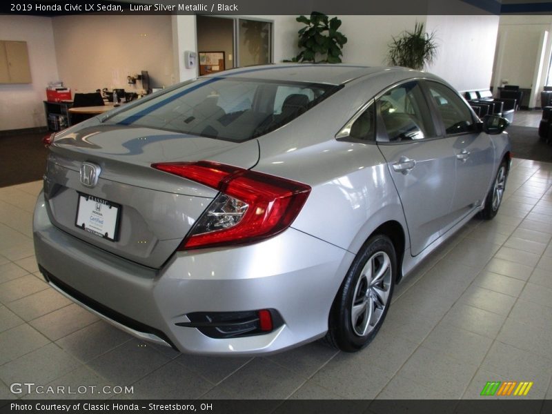 Lunar Silver Metallic / Black 2019 Honda Civic LX Sedan