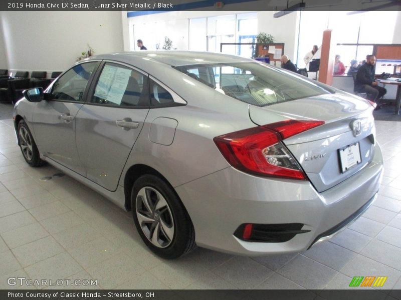 Lunar Silver Metallic / Black 2019 Honda Civic LX Sedan