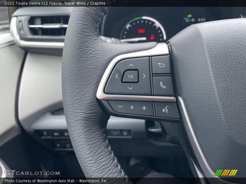 Super White / Graphite 2022 Toyota Sienna XLE Hybrid