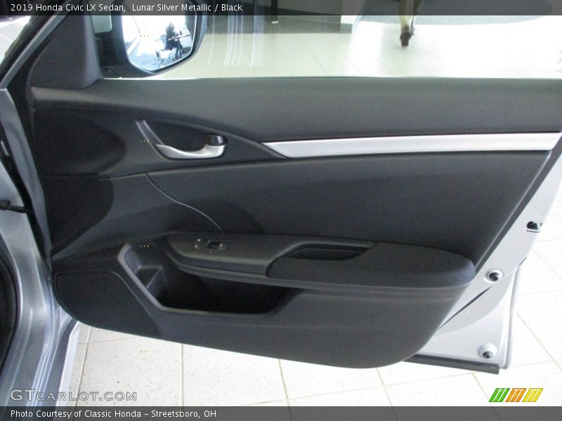Lunar Silver Metallic / Black 2019 Honda Civic LX Sedan