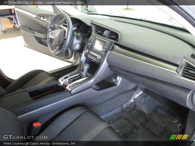 Lunar Silver Metallic / Black 2019 Honda Civic LX Sedan