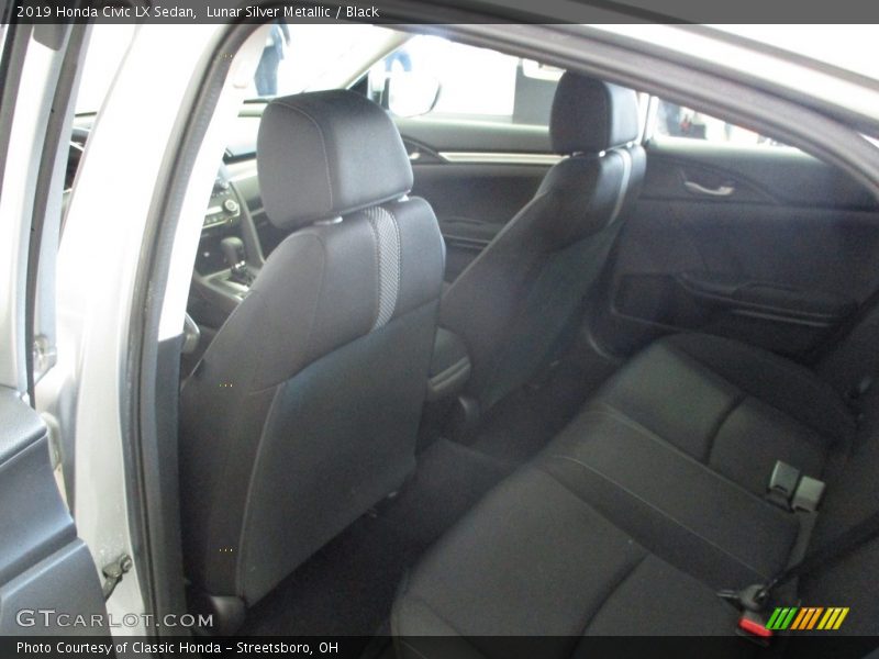 Lunar Silver Metallic / Black 2019 Honda Civic LX Sedan