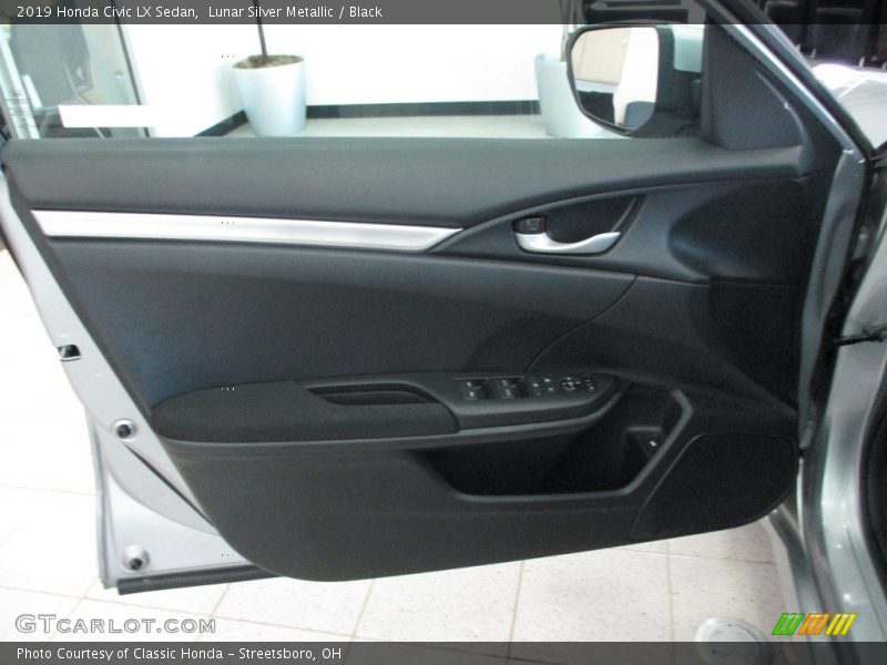 Lunar Silver Metallic / Black 2019 Honda Civic LX Sedan