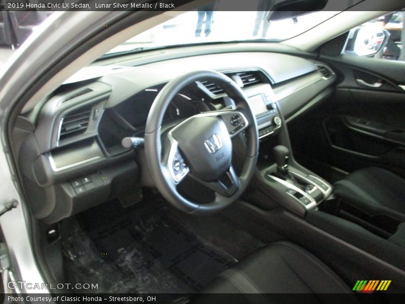 Lunar Silver Metallic / Black 2019 Honda Civic LX Sedan