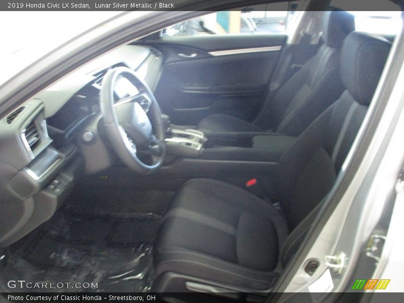 Lunar Silver Metallic / Black 2019 Honda Civic LX Sedan