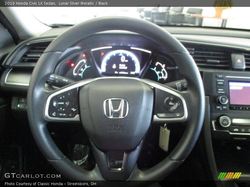 Lunar Silver Metallic / Black 2019 Honda Civic LX Sedan