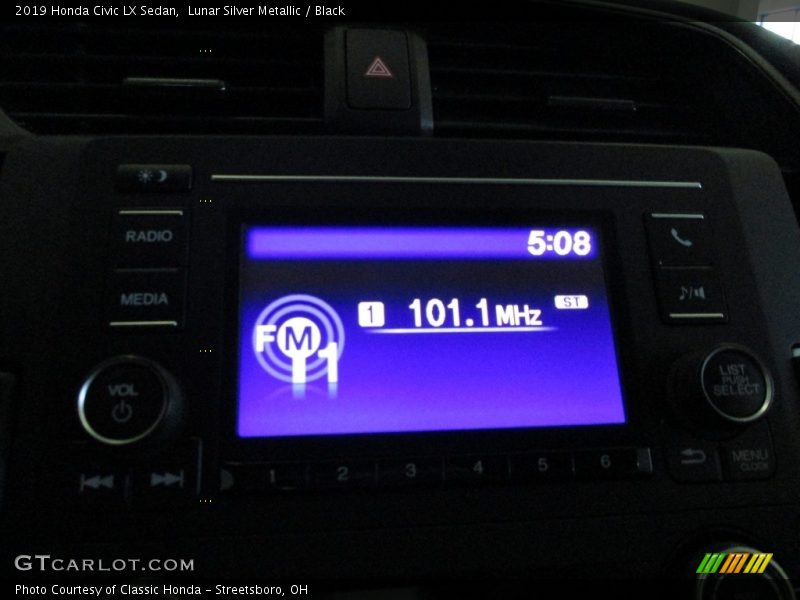 Lunar Silver Metallic / Black 2019 Honda Civic LX Sedan