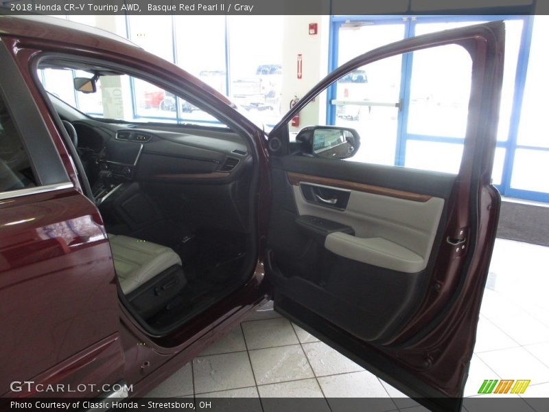 Basque Red Pearl II / Gray 2018 Honda CR-V Touring AWD