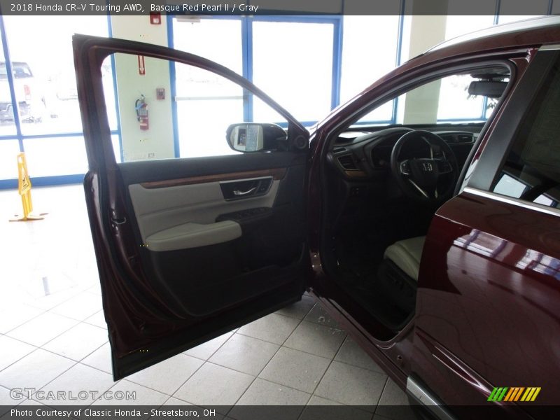 Basque Red Pearl II / Gray 2018 Honda CR-V Touring AWD
