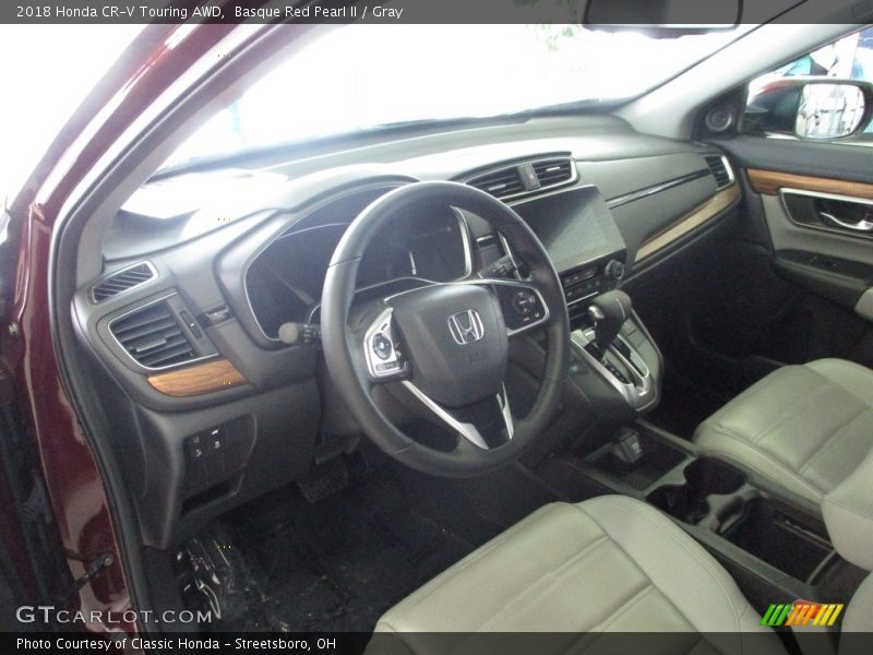 Basque Red Pearl II / Gray 2018 Honda CR-V Touring AWD