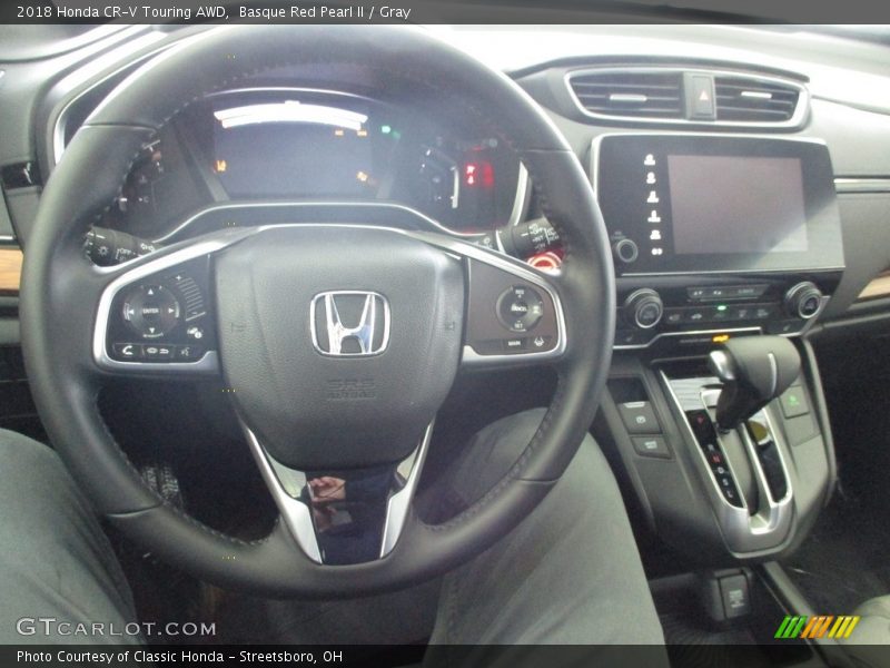 Basque Red Pearl II / Gray 2018 Honda CR-V Touring AWD