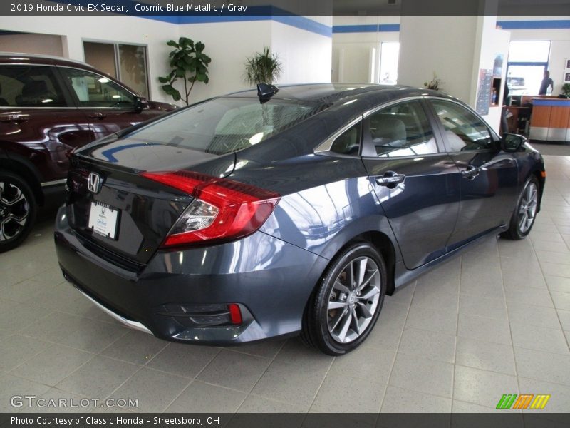 Cosmic Blue Metallic / Gray 2019 Honda Civic EX Sedan