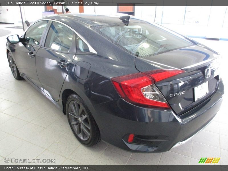 Cosmic Blue Metallic / Gray 2019 Honda Civic EX Sedan