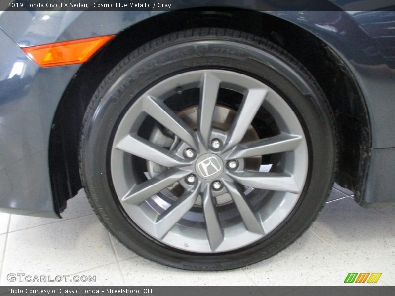 Cosmic Blue Metallic / Gray 2019 Honda Civic EX Sedan