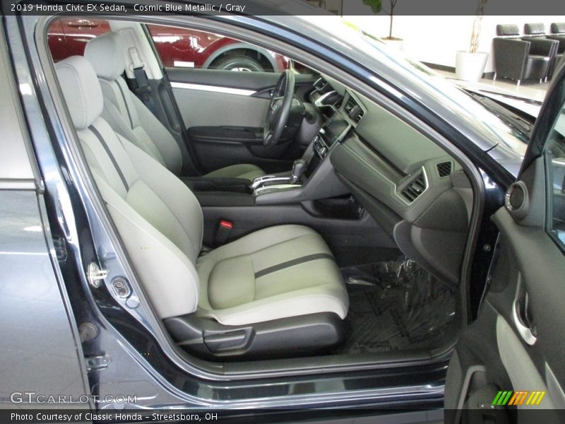 Cosmic Blue Metallic / Gray 2019 Honda Civic EX Sedan