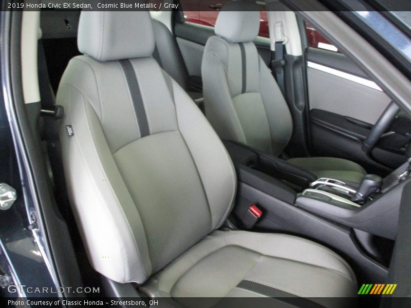 Cosmic Blue Metallic / Gray 2019 Honda Civic EX Sedan