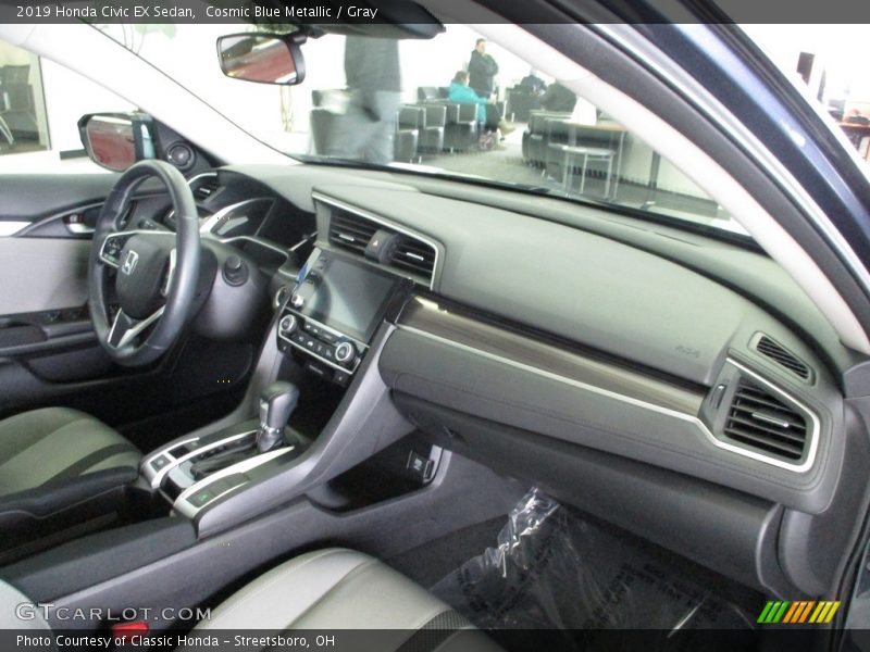 Cosmic Blue Metallic / Gray 2019 Honda Civic EX Sedan