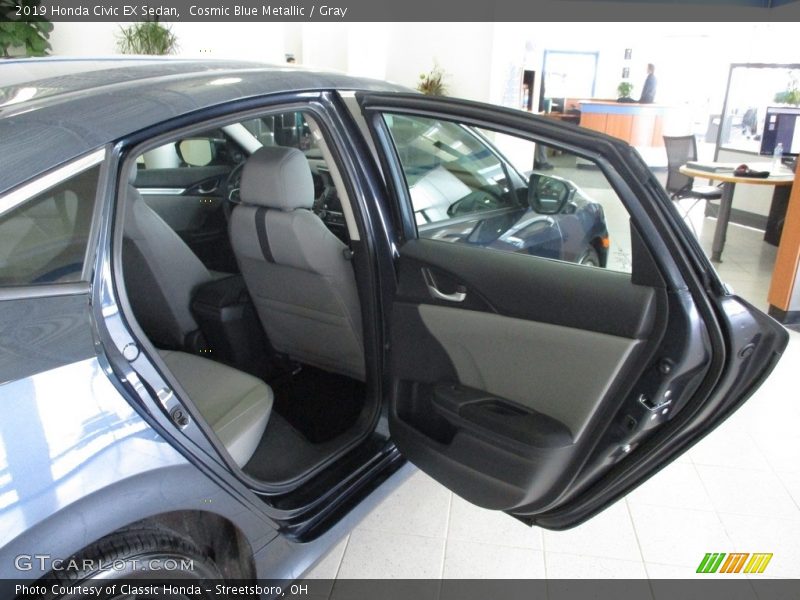 Cosmic Blue Metallic / Gray 2019 Honda Civic EX Sedan