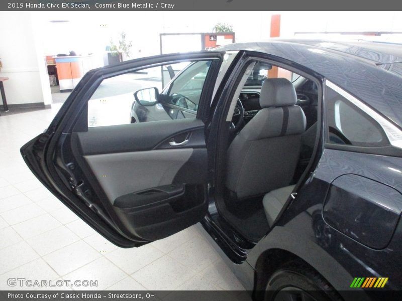Cosmic Blue Metallic / Gray 2019 Honda Civic EX Sedan