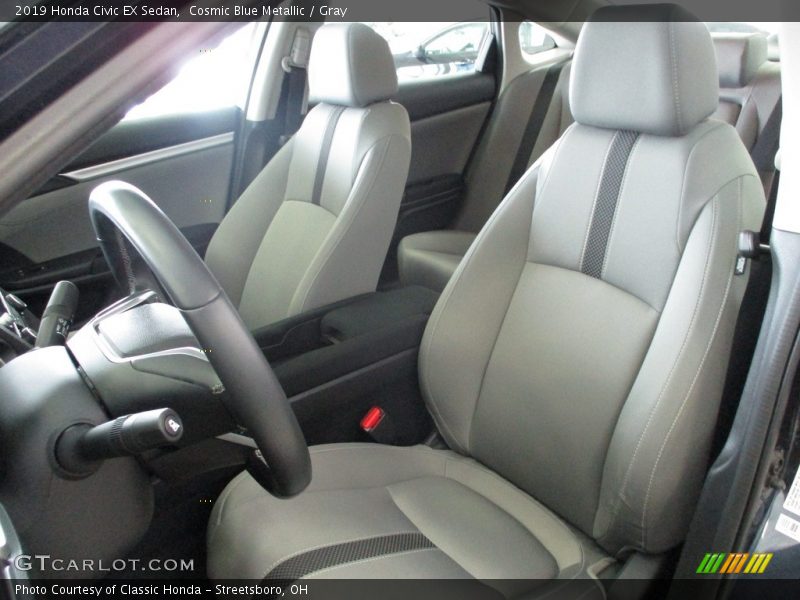 Cosmic Blue Metallic / Gray 2019 Honda Civic EX Sedan