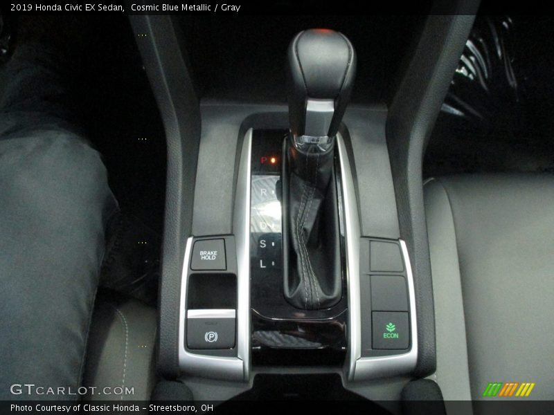 Cosmic Blue Metallic / Gray 2019 Honda Civic EX Sedan