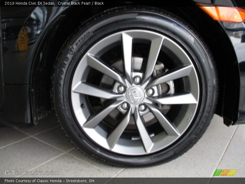 Crystal Black Pearl / Black 2019 Honda Civic EX Sedan