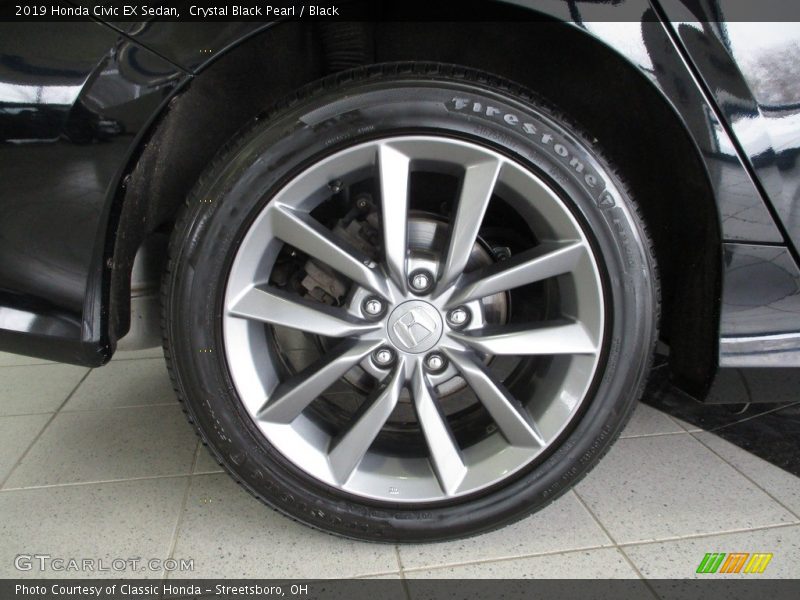Crystal Black Pearl / Black 2019 Honda Civic EX Sedan