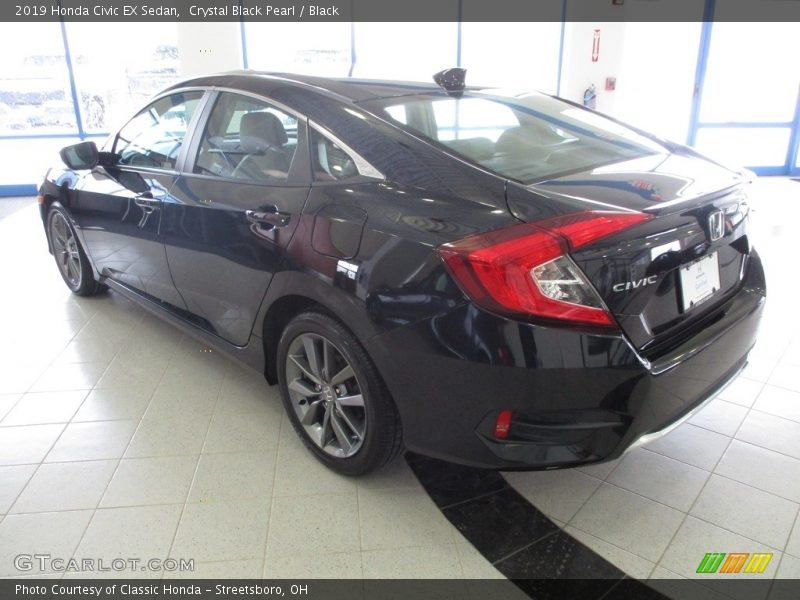 Crystal Black Pearl / Black 2019 Honda Civic EX Sedan