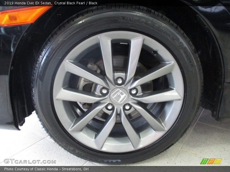 Crystal Black Pearl / Black 2019 Honda Civic EX Sedan