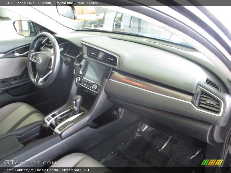 Crystal Black Pearl / Black 2019 Honda Civic EX Sedan