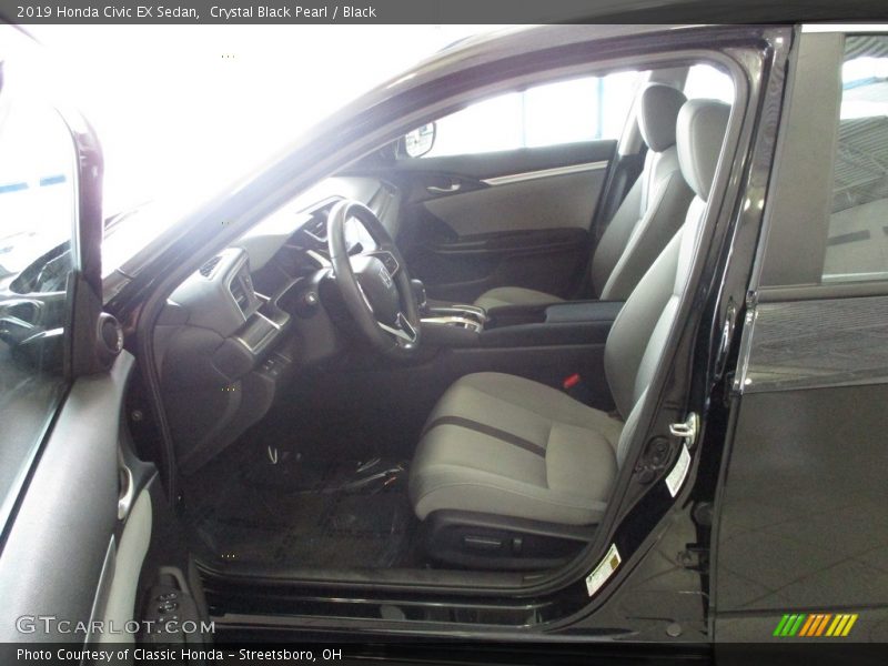 Crystal Black Pearl / Black 2019 Honda Civic EX Sedan