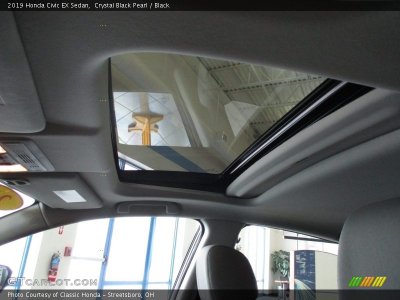Crystal Black Pearl / Black 2019 Honda Civic EX Sedan