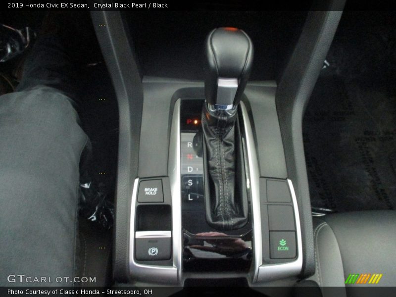 Crystal Black Pearl / Black 2019 Honda Civic EX Sedan