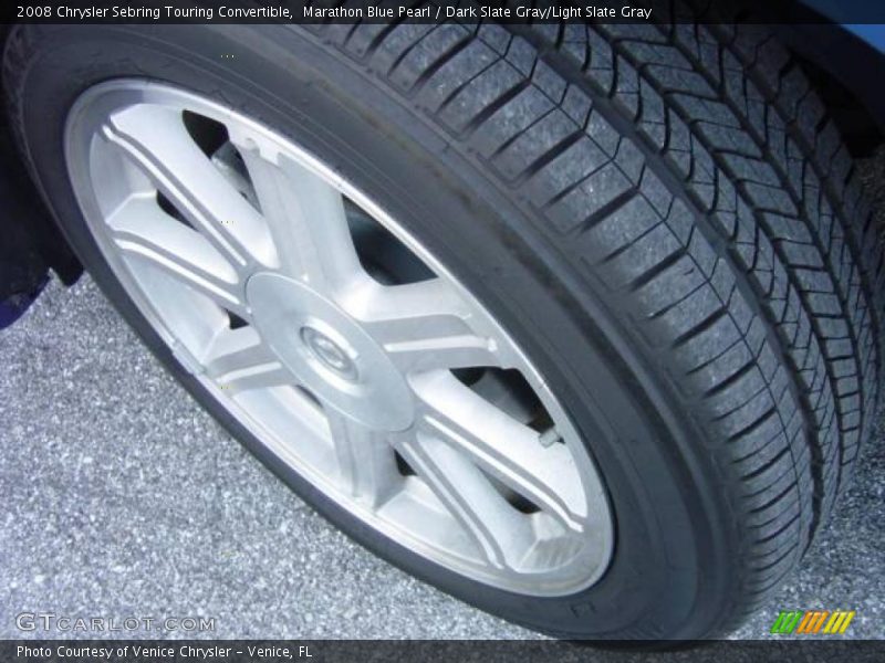 Marathon Blue Pearl / Dark Slate Gray/Light Slate Gray 2008 Chrysler Sebring Touring Convertible