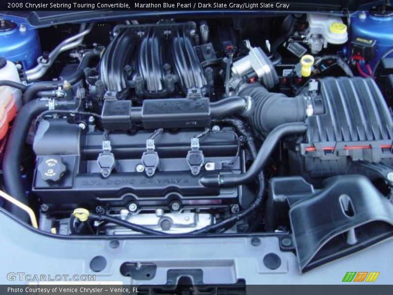 Marathon Blue Pearl / Dark Slate Gray/Light Slate Gray 2008 Chrysler Sebring Touring Convertible