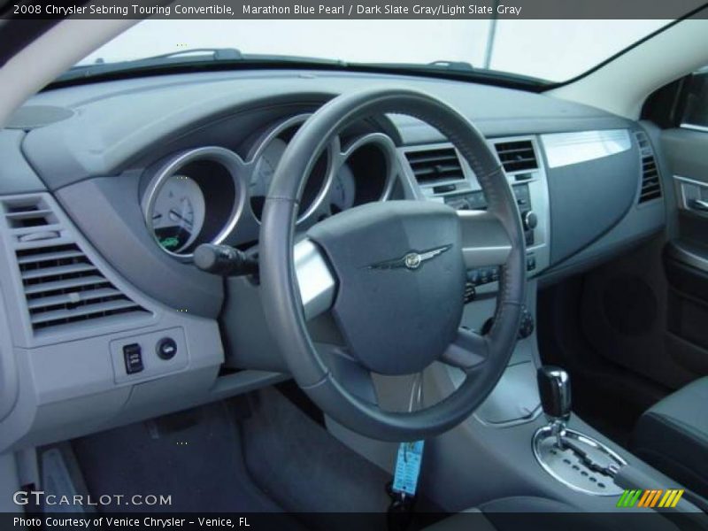 Marathon Blue Pearl / Dark Slate Gray/Light Slate Gray 2008 Chrysler Sebring Touring Convertible
