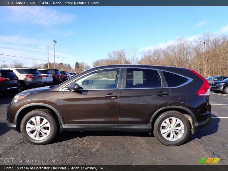 Kona Coffee Metallic / Black 2014 Honda CR-V EX AWD