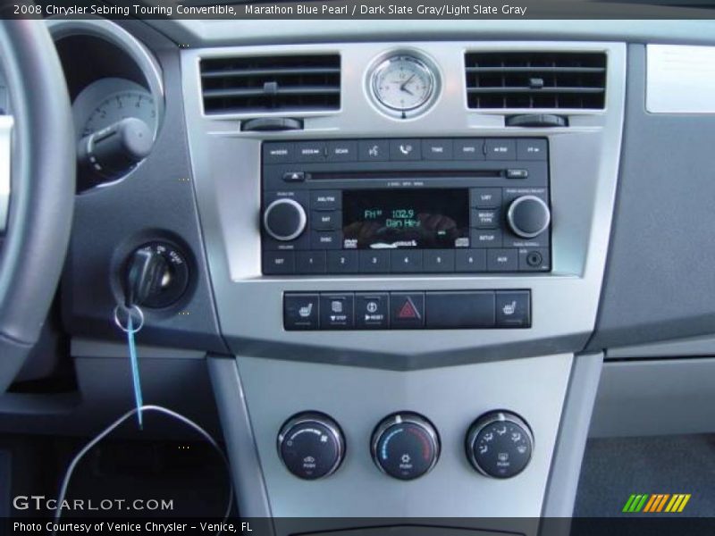 Marathon Blue Pearl / Dark Slate Gray/Light Slate Gray 2008 Chrysler Sebring Touring Convertible