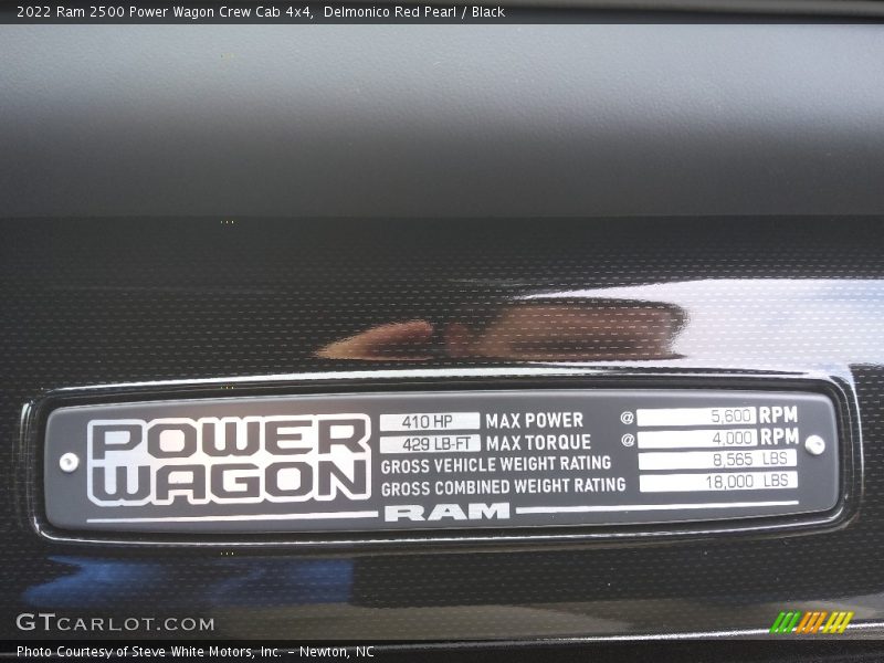 Info Tag of 2022 2500 Power Wagon Crew Cab 4x4